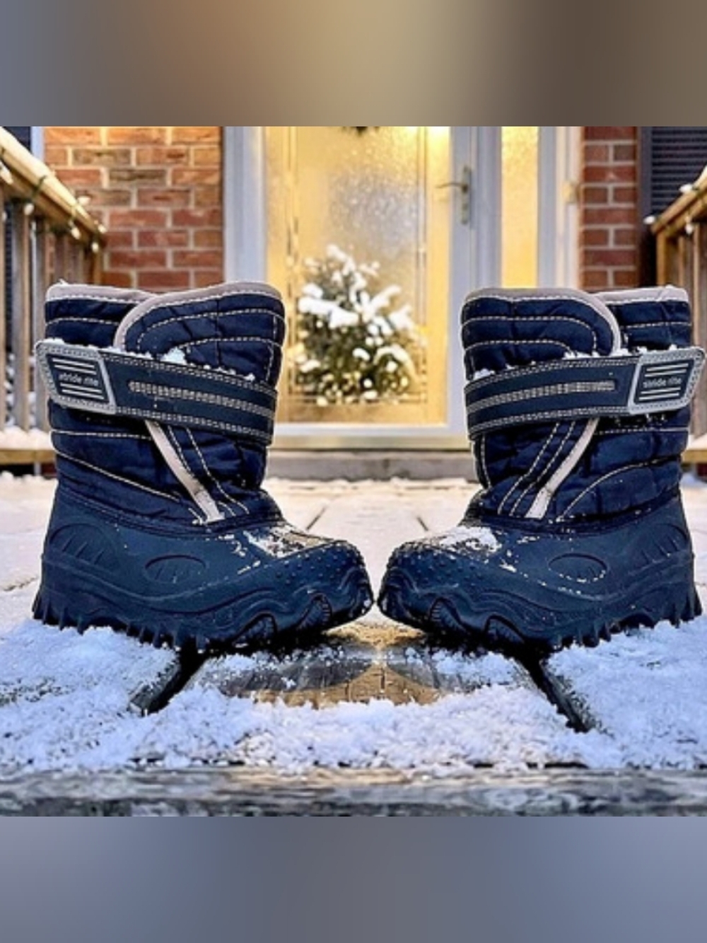 Stride Rite Kids Navy Winter Boots 10M